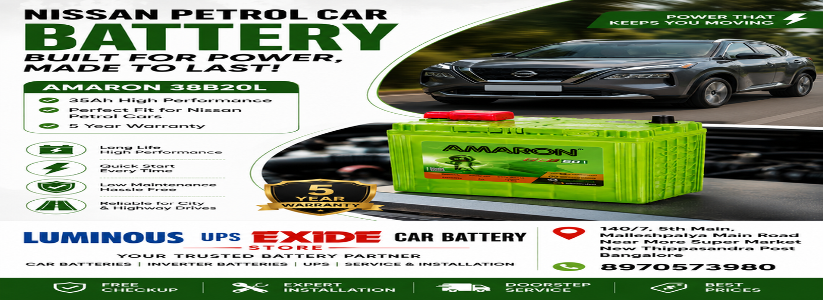 Amaron car battery & amaron ups